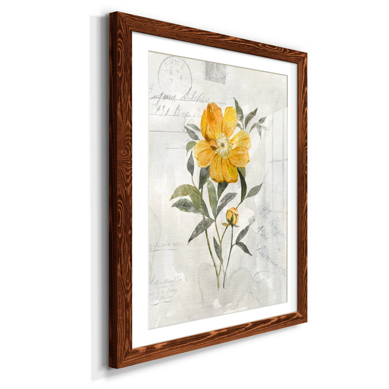 Orchidées au paradis I - Peinture encadrée sur papier, H 31,5 po x l 23,5 po x P 1,5 po, Érable