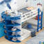 Lit superposé simple au-dessus de simple avec tablettes Riey par Sunside Sails-145020223