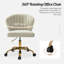 Petillo Swivel Velvet Office Task Chair with Adjustable Height and Padded Cushion-1313810118