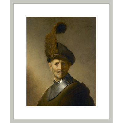 An Old Man in Military Costume by Rembrandt van Rijn - Framed Giclee Print