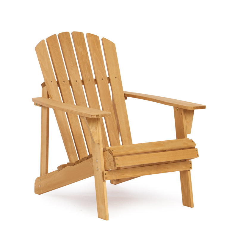 Chaise Adirondack d'extérieur en bois pour patio, Bleu clair