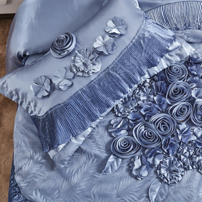 Satin Sateen Floral Comforter