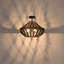 Plafonnier semi-encastré 4 lumières mat noir perlé-1896915208