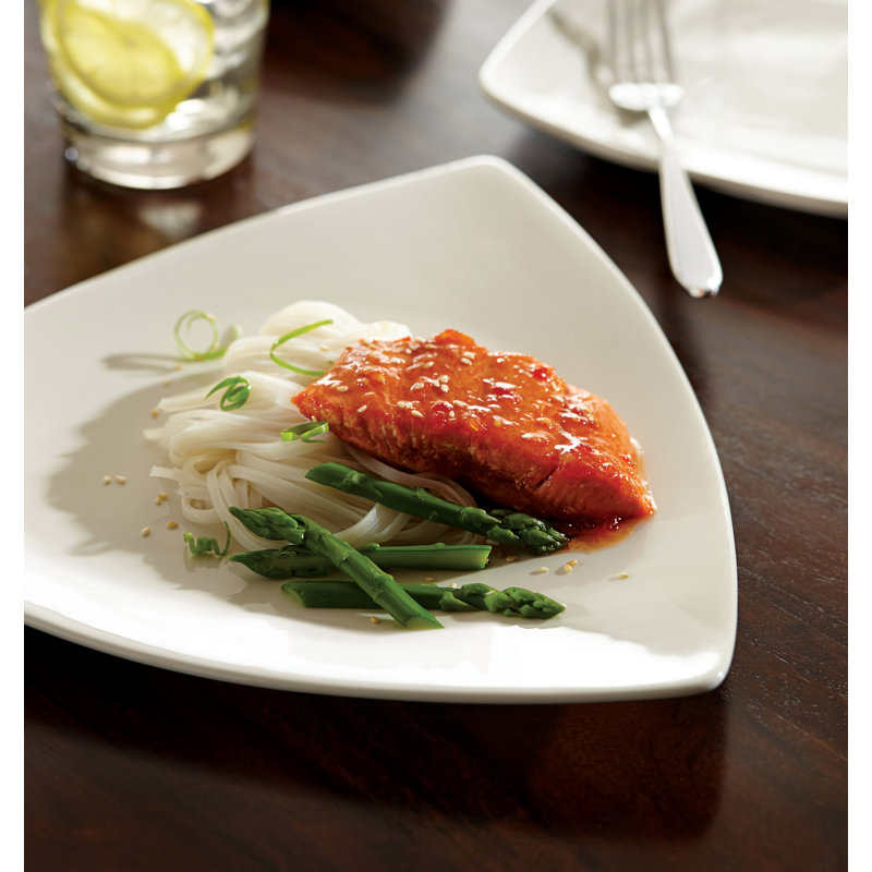 Cream White Square Plates, 11 1/4", by Oneida