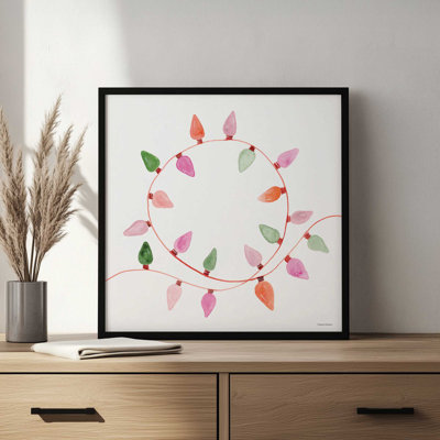 «Vintage Christmas Lights» par Rachel Nieman, reproduction d'art