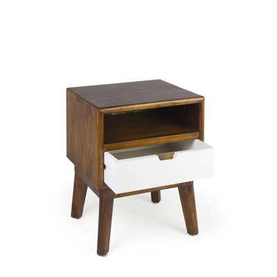Clowers 45cm W Solid Wood Bedside Table