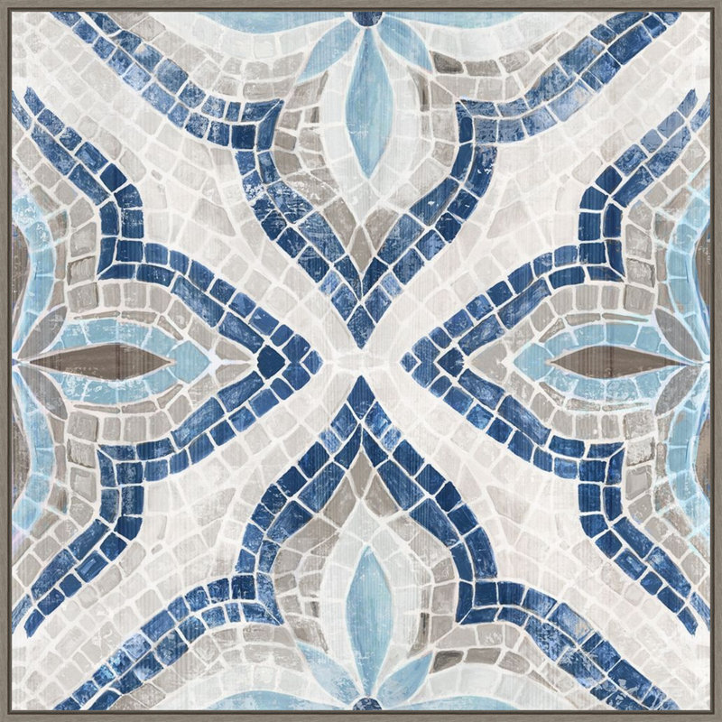 Carreau marocain bleu Carnbrock par Eva Watts, H 30 po x l 30 po x P 2 po
