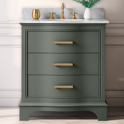 Goleta 30'' Single Bathroom Vanity with Marble Top