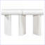 Table basse moderne blanche avec 2 tiroirs incurvés, finition ultrabrillante peu encombrante et facile à nettoyer-465729886