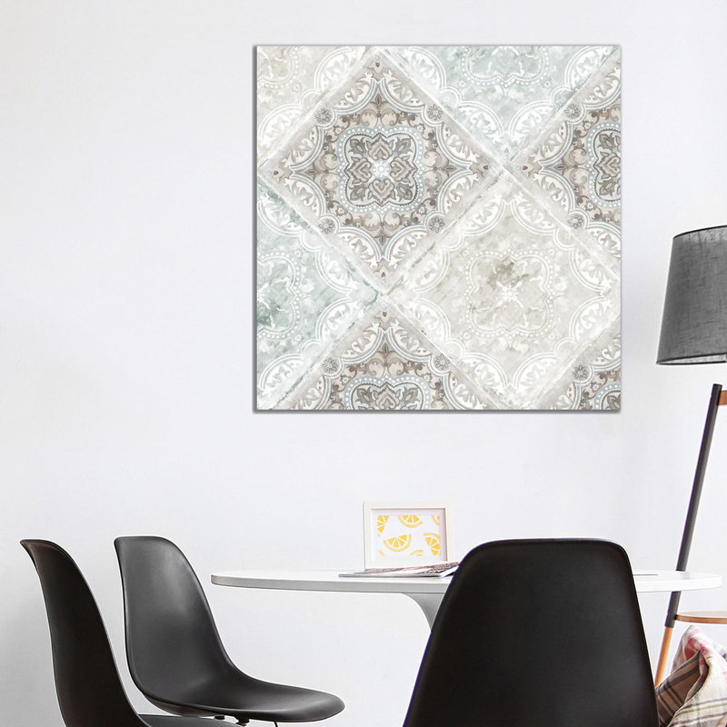 Delicate Tiles by Eva Watts - Wrapped Canvas Print, 93.98 cm H x 93.98 cm W x 3.175 cm D