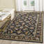 Tapis oriental bleu marine en laine touffeté à la main Ferrera-108085502