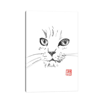 White Cat In White by Péchane - Print on Canvas