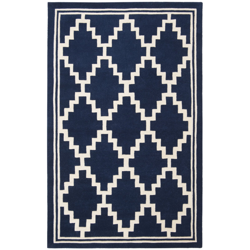 Carolene Hand Tufted Wool Geometric Rug, Rectangle 8' x 10'