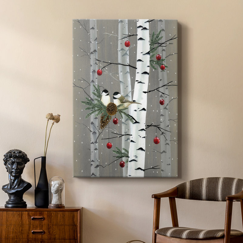 Birch Birds II - galerie sur mesure Cavas, H 18 po x l 12 po