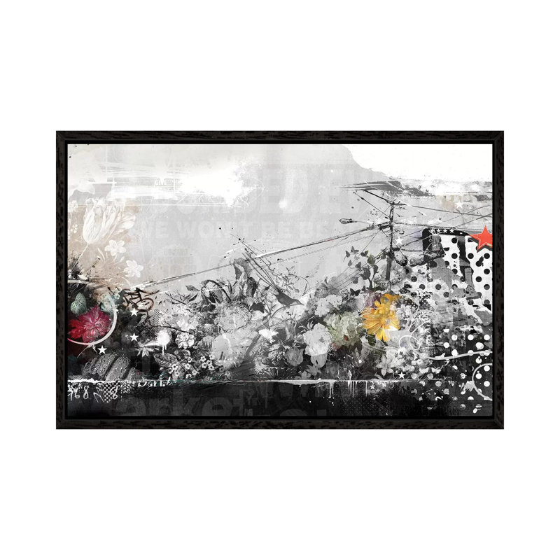 Flourish 1 Piece Wall Art on Canvas, 66.04 cm H x 45.72 cm W, Black Framed