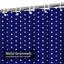 Rideau de douche bleu à pois bleu marine et blanc avec 12 crochets-1063786372
