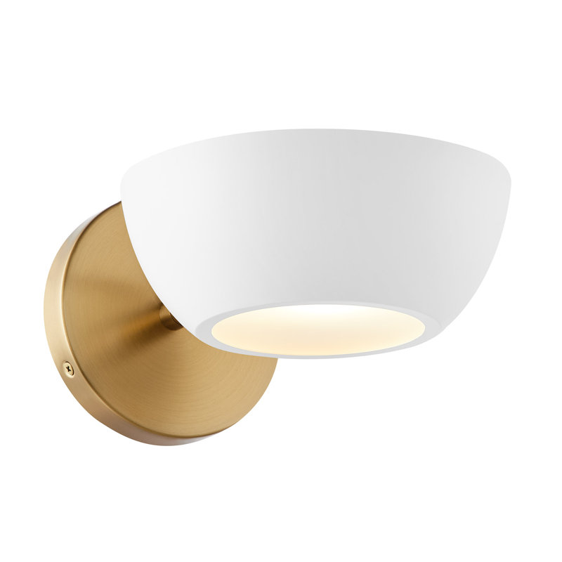 Vinetta 1-Light Wall Sconce in White, White