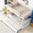 Full Over Full Solid Wood Bunk Bed With Trundle&Ladder, Convertible to 2 Full Size Beds-1180715794