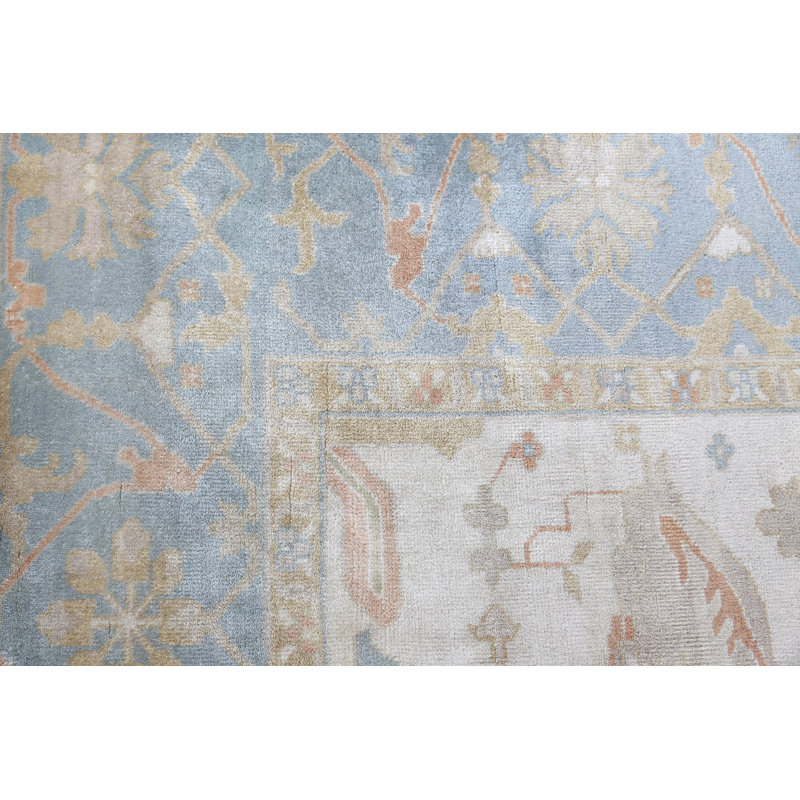 Antique Weave Oushak Wool Oriental Area Rug, Rectangle 14' x 18'