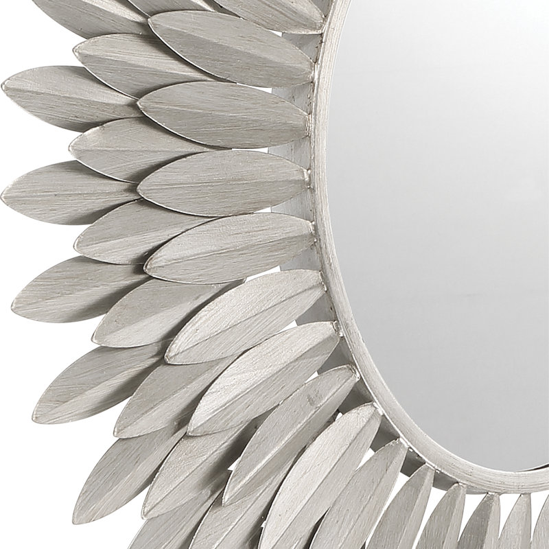 Thom Mirror, 24" x 24", Antique Silver 
