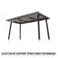 Table de salle à manger extensible rectangulaire et ensemble de chaises en polyuréthane