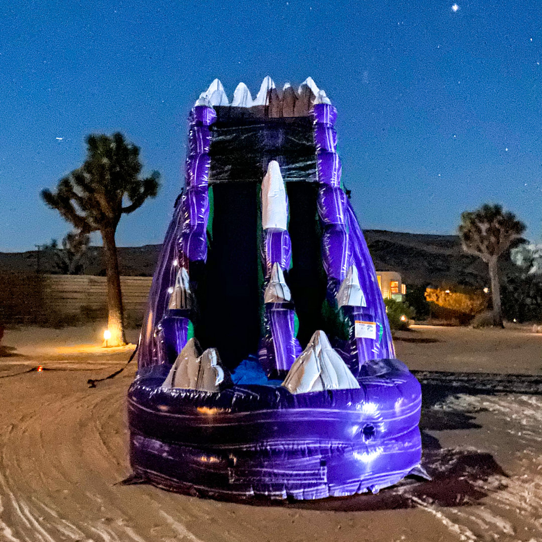 Dark Night 15' X 36' Inflatable Water Slide With Air Blower JumpOrange