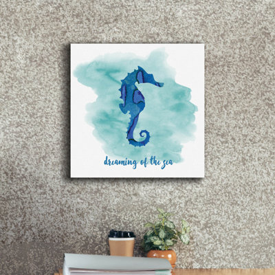 'Seahorse 2' by Erin Clark Canvas Wall Art