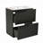 30" Bathroom Vanity with Ceramic Sink & Full-Extension Soft Close Undermount Drawers, Fluted Panel Design, Black Finish-1091699651