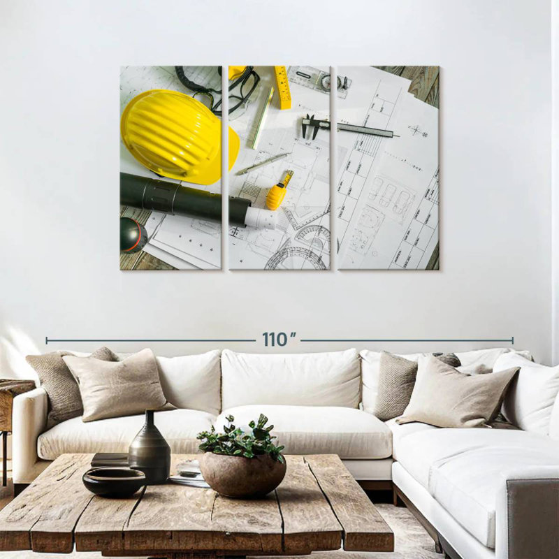 Alcaraz Drawing And Construction Tools, 48" H x 74" W