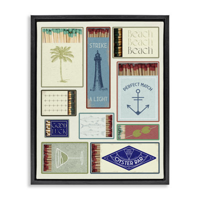 Nautical Theme Matchboxes Floating Frame, design by Lil' Rue