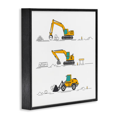 Construction Digs Machine Framed Giclee, design by Creative Studio