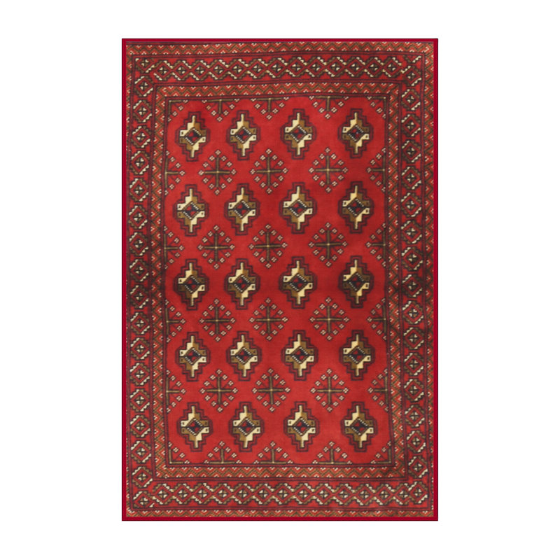 Tapis traditionnel rouge / brun Heyneman, Rectangle 5 pi x 7 pi