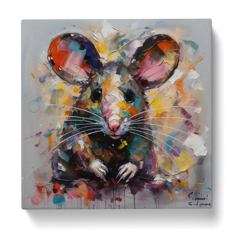 Mouse Expressionism - No Frame Print, 50cm H x 50cm W x 3cm D