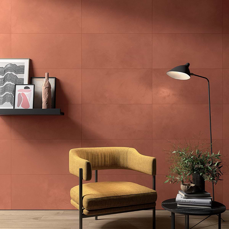 Clay Awake Gray 16X32 Matte Porcelain Tile, Grace Red