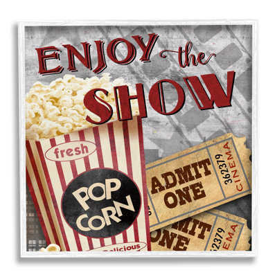 " Enjoy The Show Vintage Movies Entertainment Tickets " by Conrad Knutsen