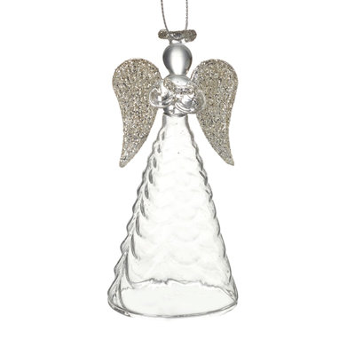 12cm Glass Hanging Figurine Ornament