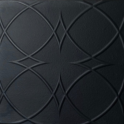 Circles and Stars 1.6 ft. x 1.6 ft. Polystyrene Glue-up Ceiling Tile (Set of 144)