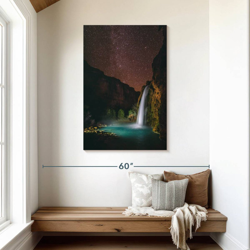 Cascade d'Alvord la nuit, H 45 po x l 30 po