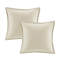 Édredon 7 pièces très grand / très grand avec couverture plaquée taupe / rosé King / King. Contient un édredon, 2 taies décoratives, un oreiller européen et un jeté de 50 x 60 pouces. Rembourrage. Conception florale de chalet / chambre à coucher. Lavable à la machine. 100%-119379878