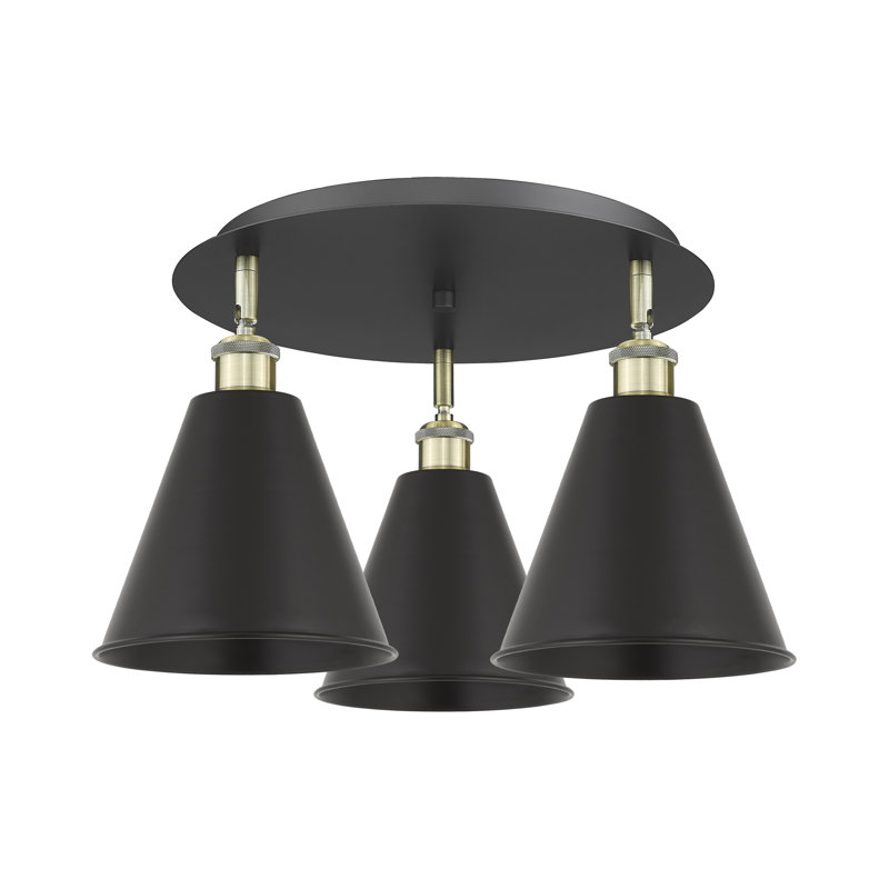 Plafonnier encastré Dorantes, Laiton antique noir, Noir mat
