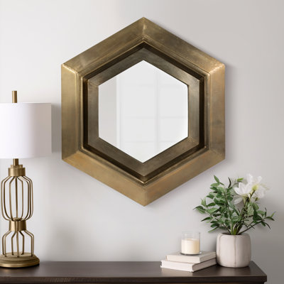 20x20" Warwin Silver Clad Hexagon Mirror