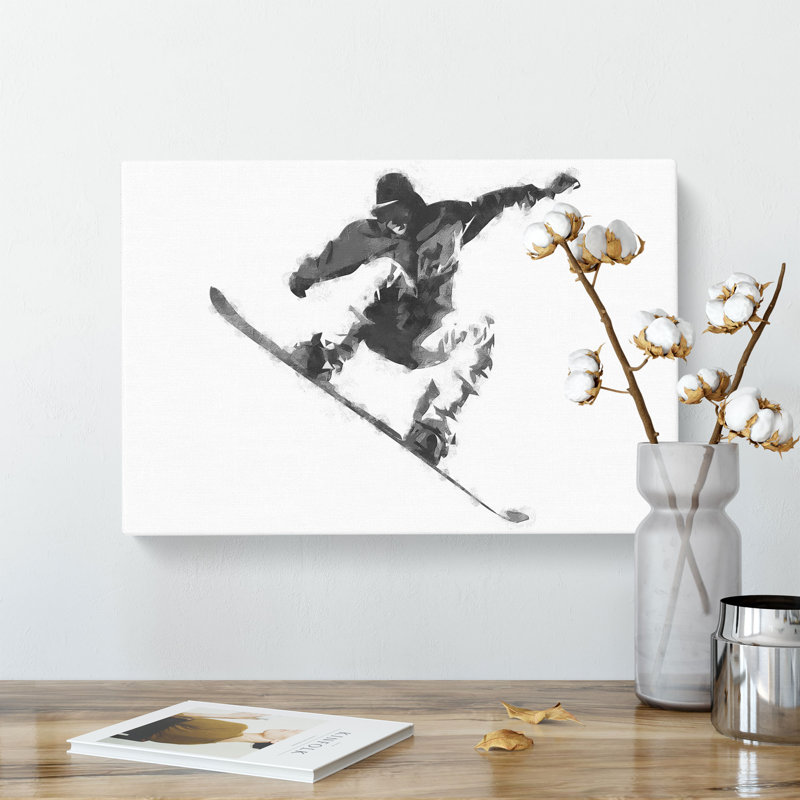 The Snowboarder - Wrapped Canvas, 40cm H x 60cm W x 4cm D