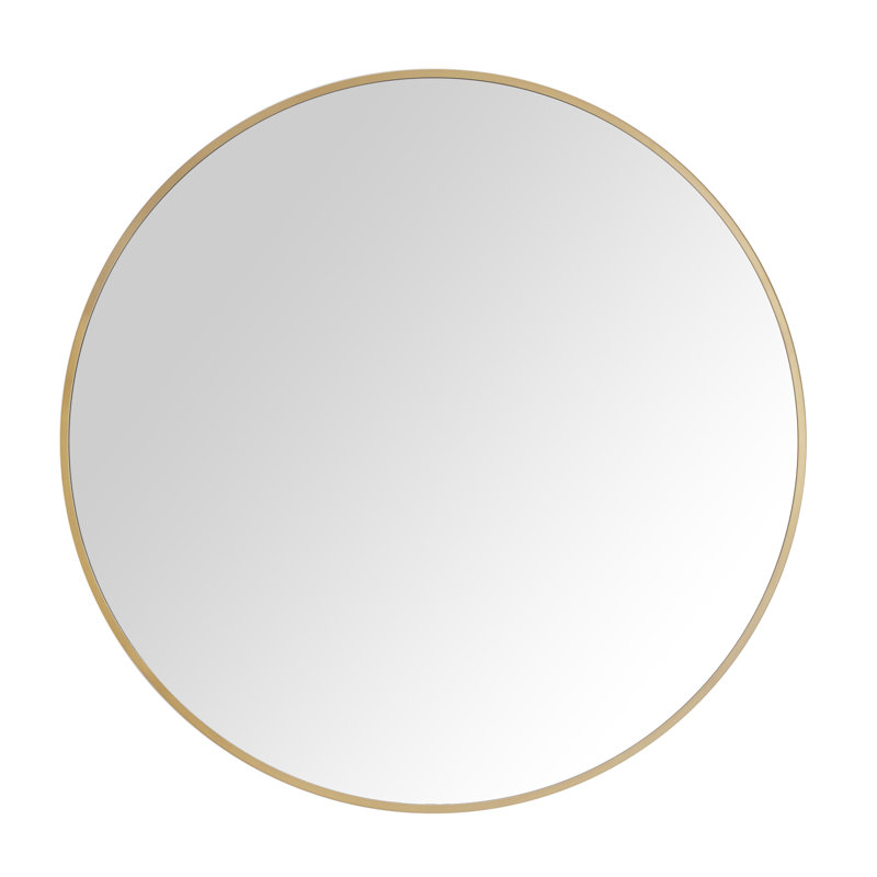 Avon Metal Round Wall Mirror, Gold, 24" x 24"