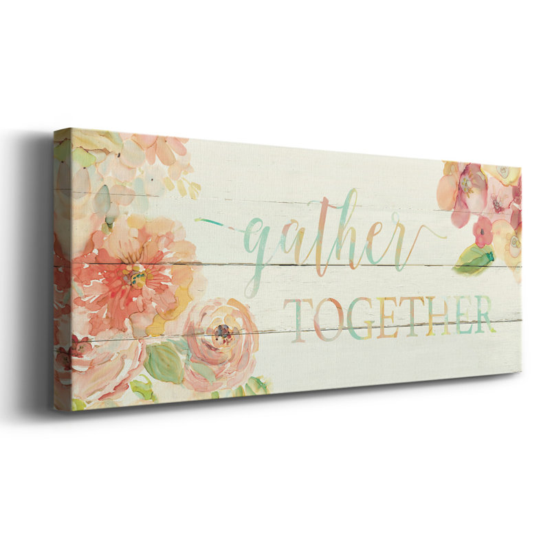 «Gather Together» sur toile, H 24 po x l 60 po x P 1,5 po