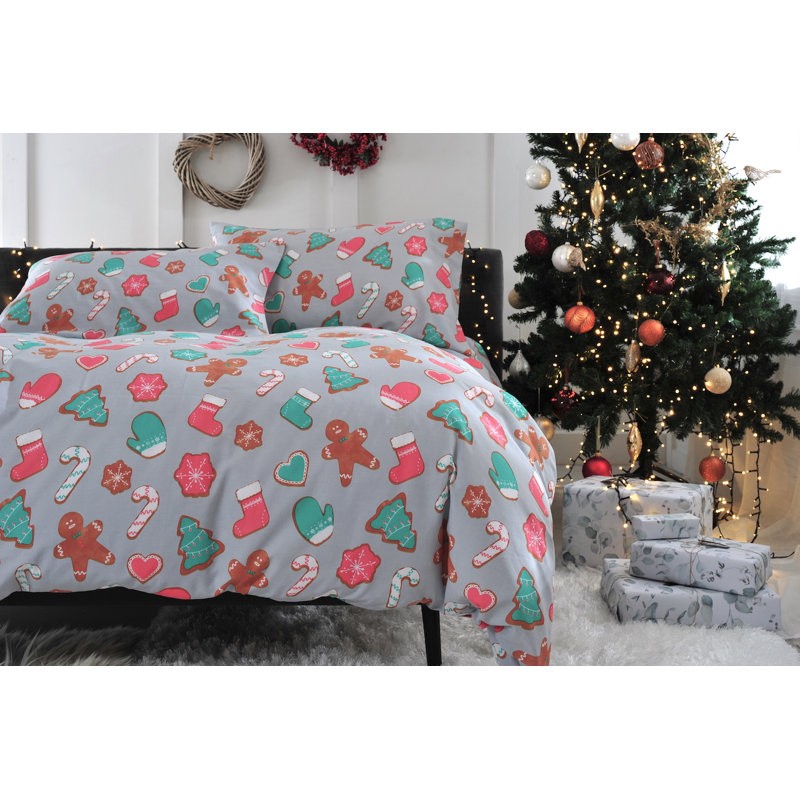Cotton Blend No Pattern Duvet Cover Set with Pillowcases, Super King