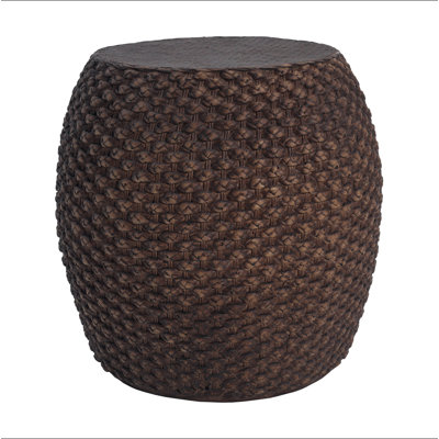 Faux Rattan Side Table For Both Indoor And Outdoor Use, Handmade Mgo
