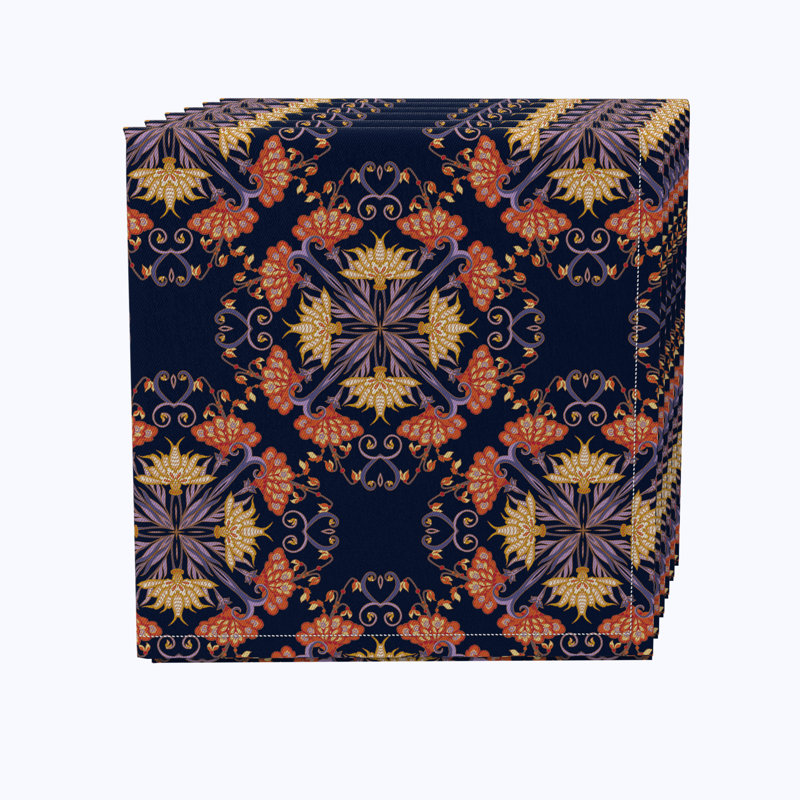 Cailen 100% Cotton Floral Square Napkin
