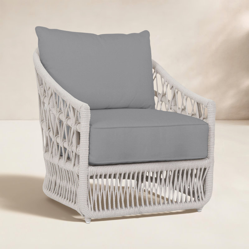 Lucan Patio Chair with Sunbrella Cushions, Canvas Granite Sunbrella® Canvas