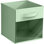 Bac de rangement 11 "avec fenêtre transparente et poignées Sorbus - organisateurs de tissu pliables 1 pièce, vert pastel