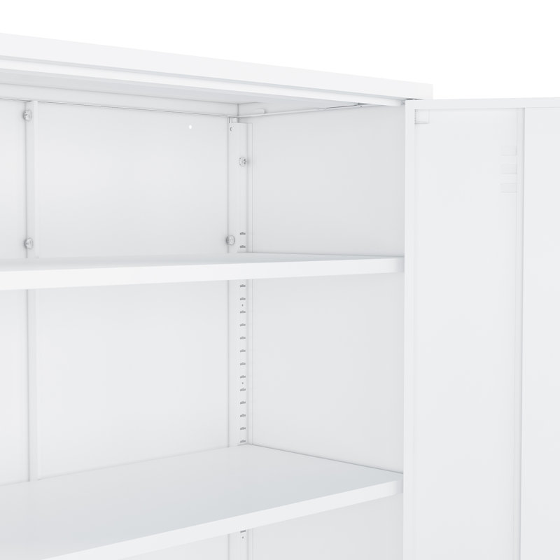 Bargale 31.5 Accent Cabinet with 3 Adjustable Shelves, White